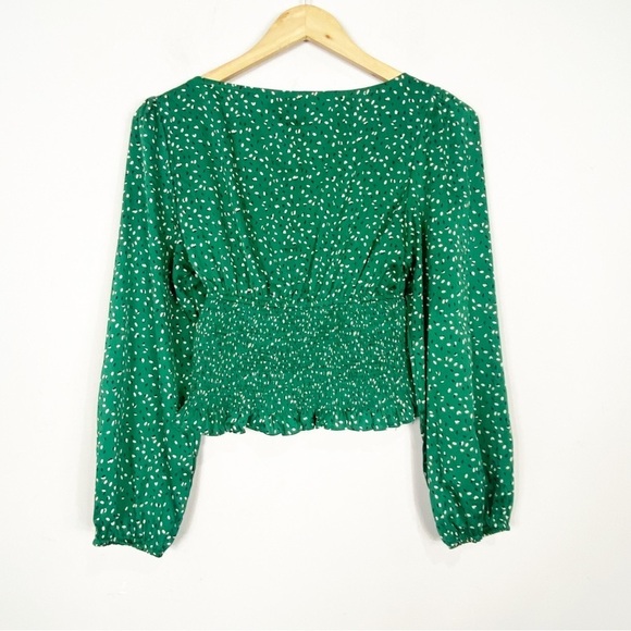 PRINCESS POLLY Melvin Top Green Milkmaid Long Sleeve - Picture 5 of 10